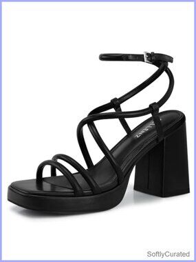 Women's Chunky Platform Strappy High Heel Sandals
